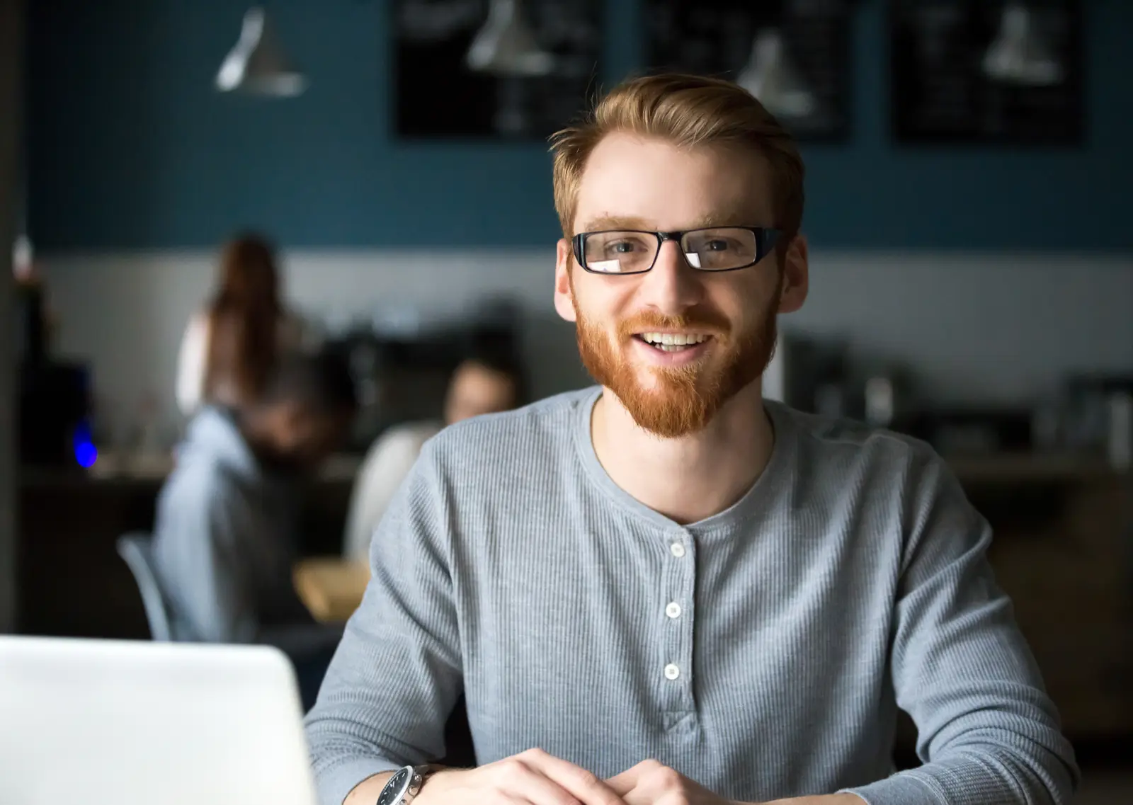 Team collaboration in a modern office — staffing solutions hero